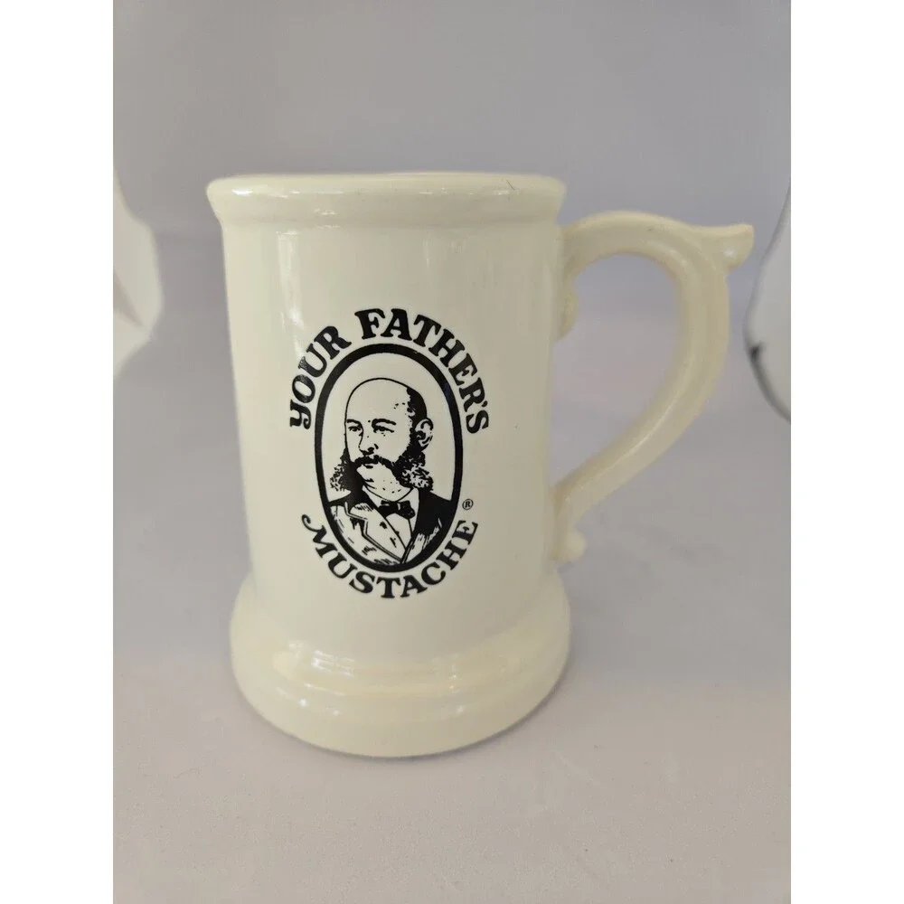 Your Father's Mustache McCoy USA Ceramic Shaving Mug Bourbon Street New Orleans